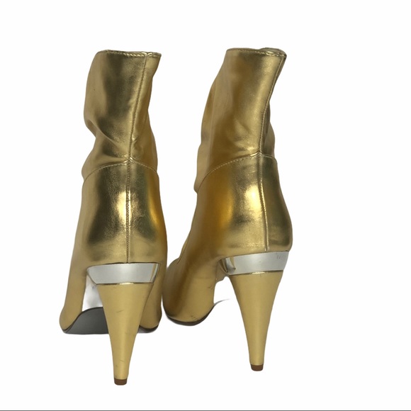 Michael Antonio Metallic Gold “SMUSH” Booties 8 - Picture 10 of 15